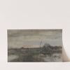 Moeraslandschap met zonsondergang (1863 - 1903) by Geo Poggenbeek