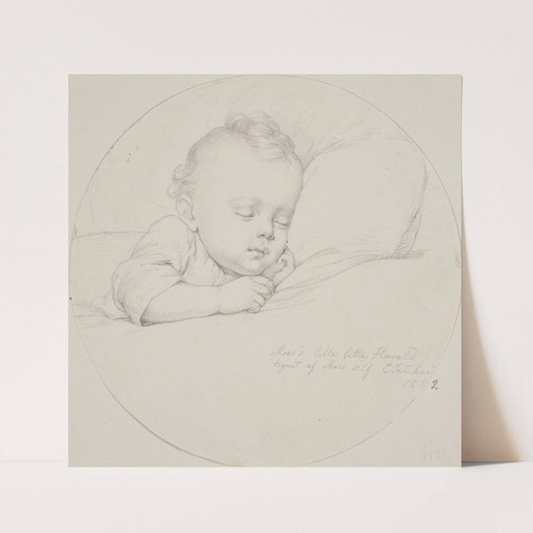 Moers lille bitte Harald tegnet af moer self (1852) by Elisabeth Jerichau Baumann