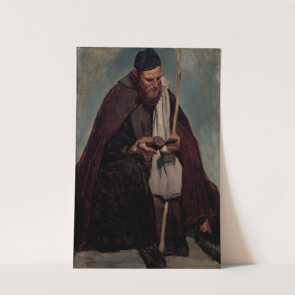 Moine italien assis, lisant (Seated Italian Monk Reading) by Jean-Baptiste-Camille Corot