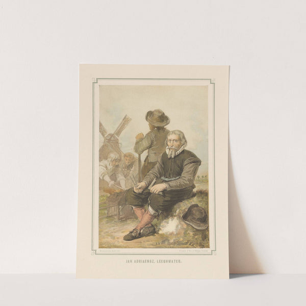 Molenmaker Jan Adriaanszoon Leeghwater aan het werk (1834-1900) by Pieter Wilhelmus van de Weijer