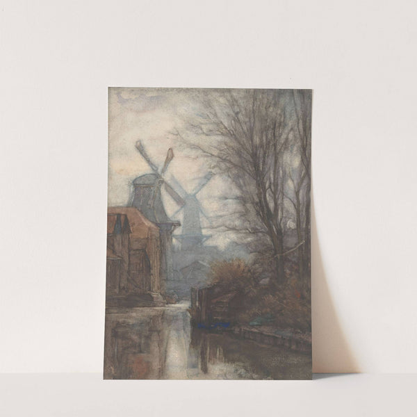 Molens aan een vaart by Jan Veth