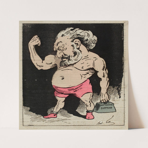 Mollirais-tu mon vieux biceps (1881) by André Gill