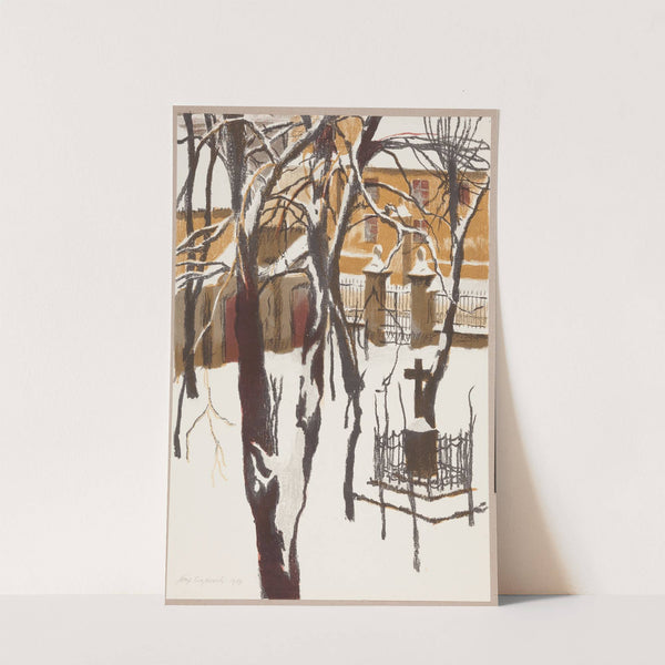 Monastery cemetery in Krakow (1903) by Józef Czajkowski