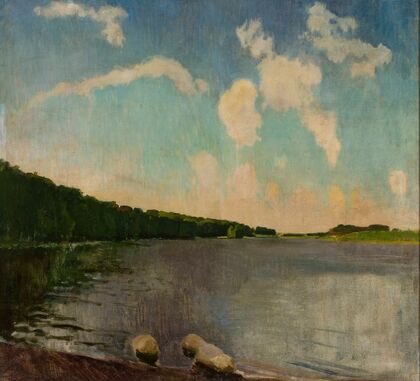 Monastery lake in Kartuzy (between 1920 and 1921)