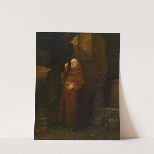 Mönch bei der Weinprobe by Eduard von Grützner