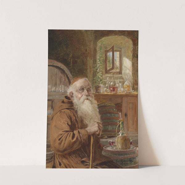 Mönch im Weinkeller by Georg Rössler