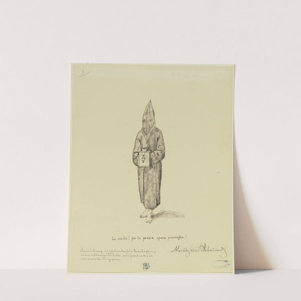 Mönch mit Sammelbüchse by Moritz von Schwind