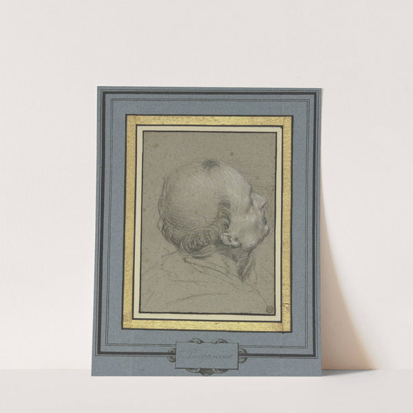 Mönchskopf im verlorenen Profil nach rechts, in die Höhe blickend by Francesco Padovanino