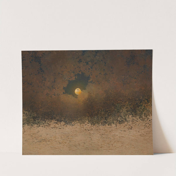 Mondlandschaft mit bewölktem Himmel by Adalbert Stifter