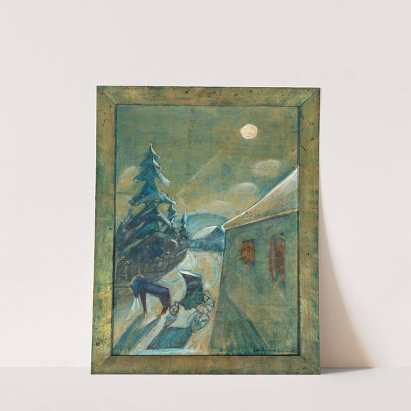 Mondlandschaft mit Pferd by Walter Gramatté