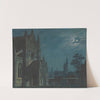 Mondschein über dem Hof einer gotischen Kirche mit reichem Maßwerk by Carl Gustav Carus
