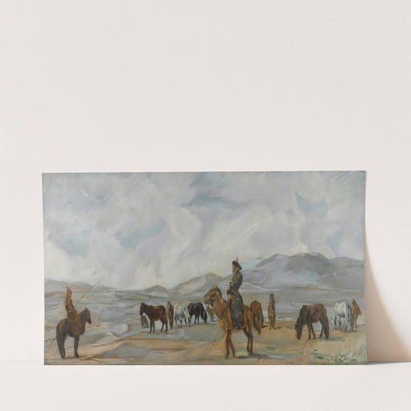 Mongolian Horsemen (1933) by Alexandre Jacovleff