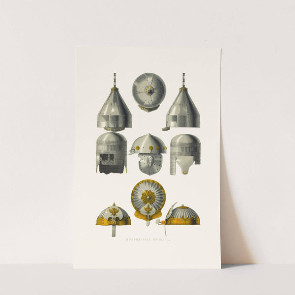 Mongol'skii shishak, prilbitsa i misiurka by Fedor Grigoryevich Solntsev