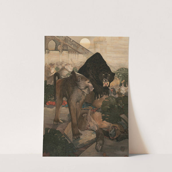 Monkey Fight by Charles Maurice Detmold