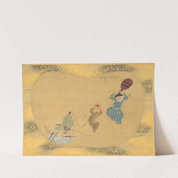 Monkey kyōgen performances (18th century) by Kanō Tsunenobu