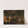 Monkeys in a guardroom interior by Abraham Teniers