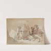 Monks and dying man by Thomas Rowlandson