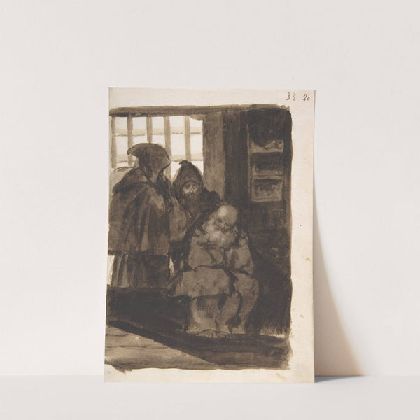 Monks in an interior (ca. 1812–20) by Francisco de Goya