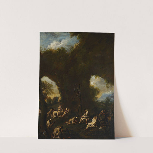 Monks Praying in a Grotto (c. 1705–06) by Alessandro Magnasco