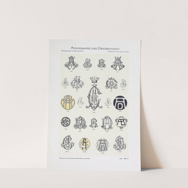 Monogrammes und Dekorationen Pl.001 by Wilhelm Diebener