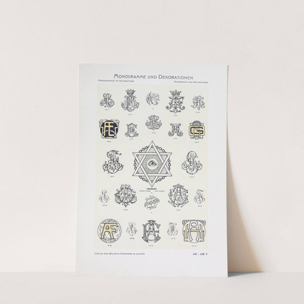 Monogrammes und Dekorationen Pl.002 by Wilhelm Diebener
