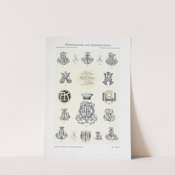 Monogrammes und Dekorationen Pl.003 by Wilhelm Diebener