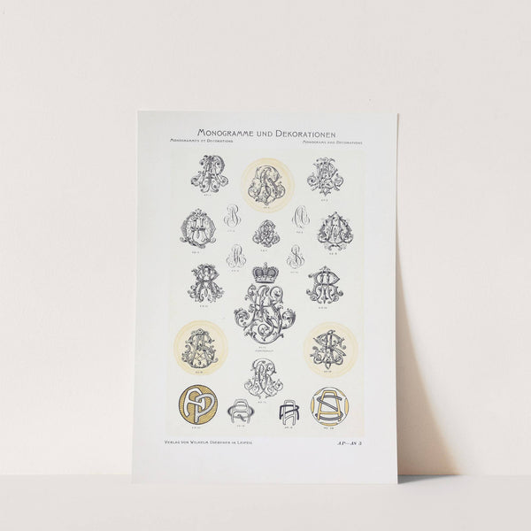 Monogrammes und Dekorationen Pl.005 by Wilhelm Diebener