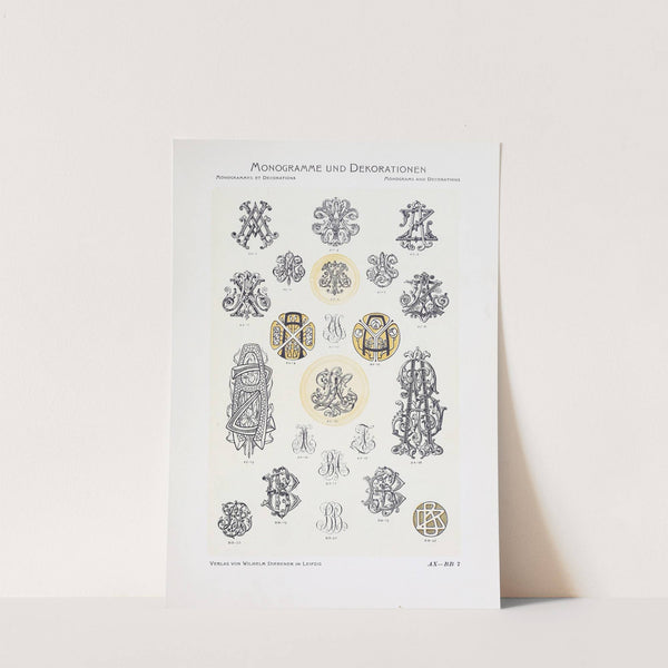 Monogrammes und Dekorationen Pl.007 by Wilhelm Diebener