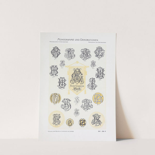 Monogrammes und Dekorationen Pl.009 by Wilhelm Diebener