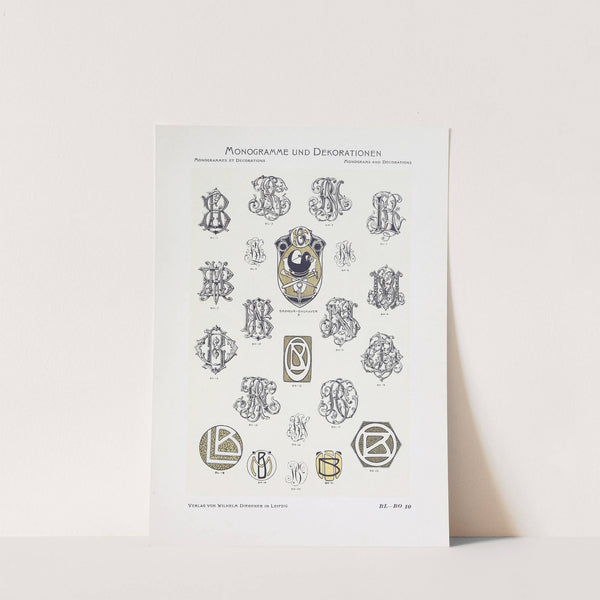 Monogrammes und Dekorationen Pl.010 by Wilhelm Diebener