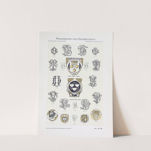 Monogrammes und Dekorationen Pl.020 by Wilhelm Diebener