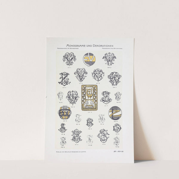 Monogrammes und Dekorationen Pl.025 by Wilhelm Diebener