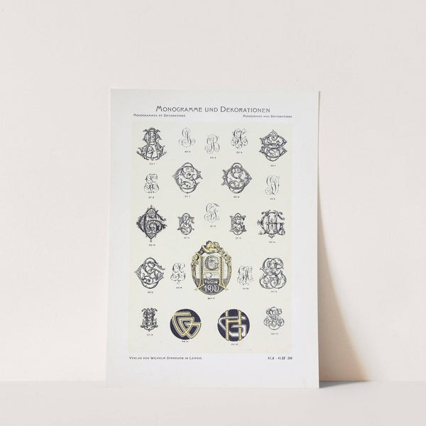 Monogrammes und Dekorationen Pl.030 by Wilhelm Diebener