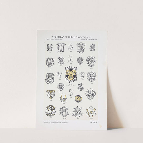 Monogrammes und Dekorationen Pl.033 by Wilhelm Diebener