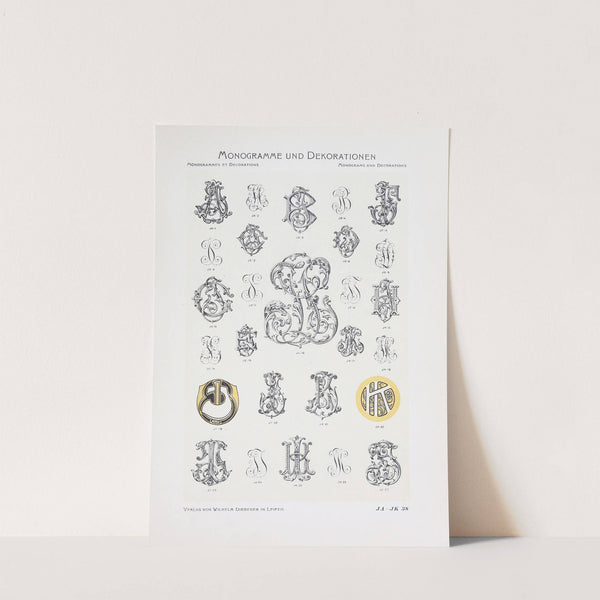 Monogrammes und Dekorationen Pl.038 by Wilhelm Diebener