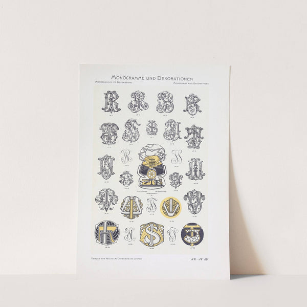 Monogrammes und Dekorationen Pl.040 by Wilhelm Diebener