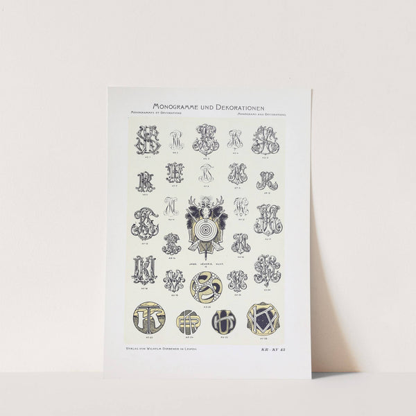 Monogrammes und Dekorationen Pl.043 by Wilhelm Diebener