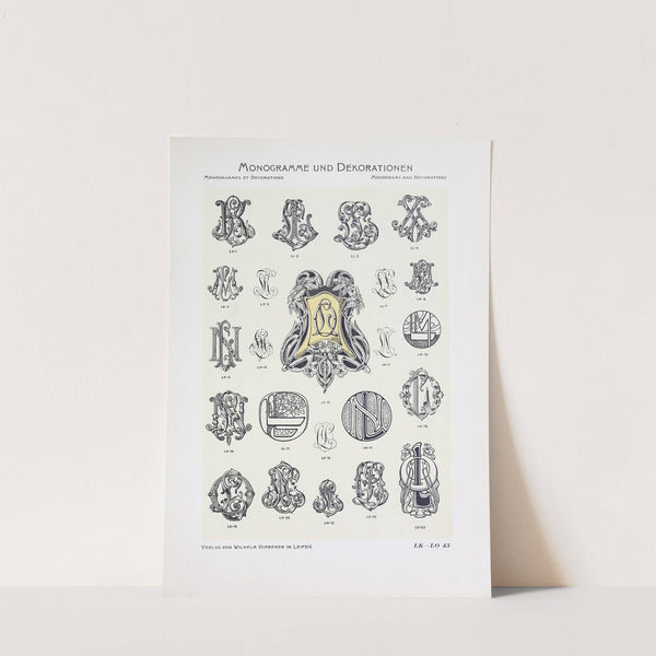Monogrammes und Dekorationen Pl.045 by Wilhelm Diebener