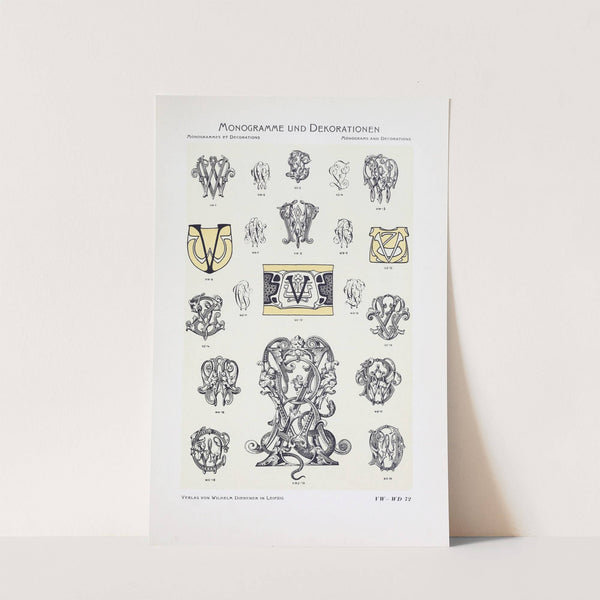 Monogrammes und Dekorationen Pl.072 by Wilhelm Diebener