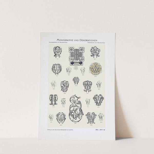 Monogrammes und Dekorationen Pl.074 by Wilhelm Diebener