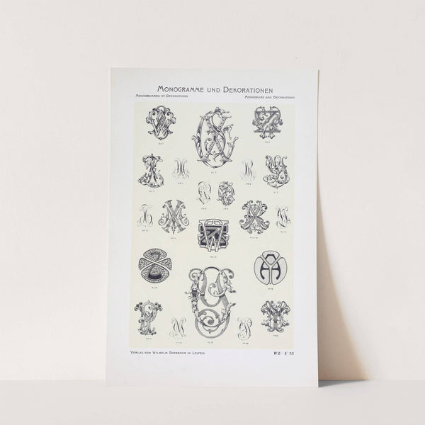 Monogrammes und Dekorationen Pl.075 by Wilhelm Diebener
