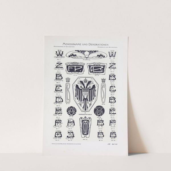 Monogrammes und Dekorationen Pl.081 by Wilhelm Diebener