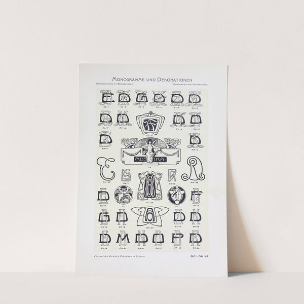 Monogrammes und Dekorationen Pl.085 by Wilhelm Diebener