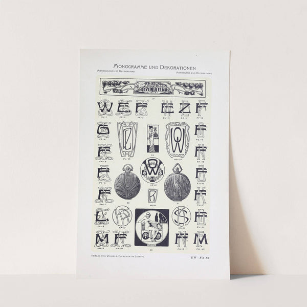 Monogrammes und Dekorationen Pl.088 by Wilhelm Diebener