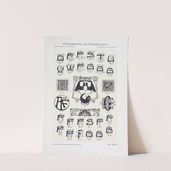 Monogrammes und Dekorationen Pl.089 (1908) by Wilhelm Diebener