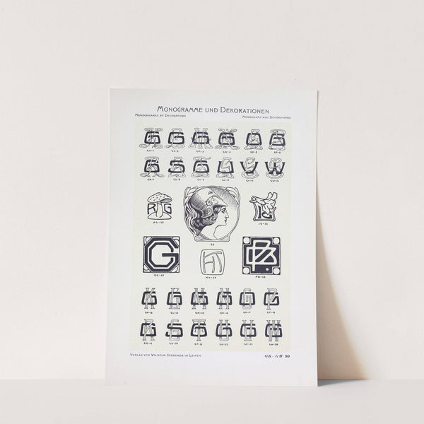 Monogrammes und Dekorationen Pl.090 (1908) by Wilhelm Diebener