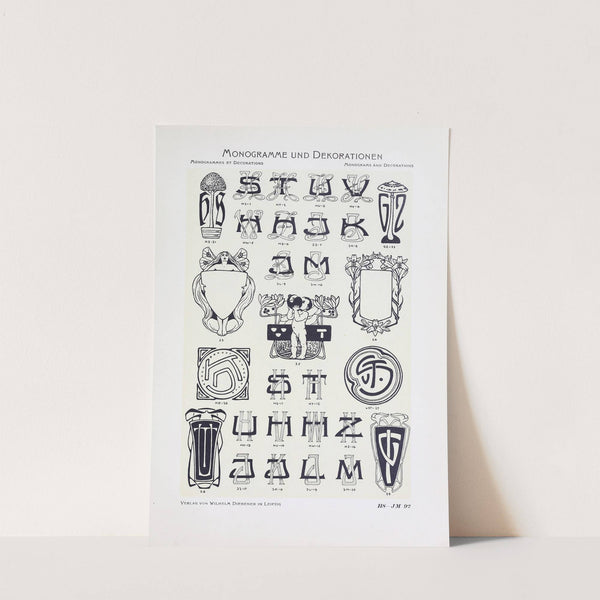 Monogrammes und Dekorationen Pl.092 (1908) by Wilhelm Diebener