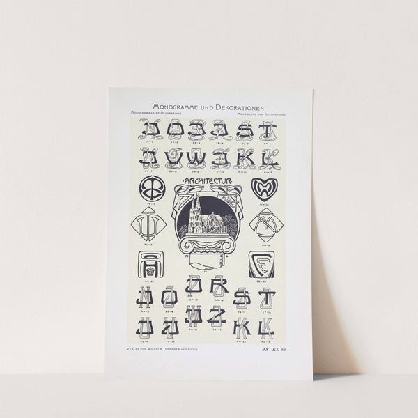 Monogrammes und Dekorationen Pl.093 (1908) by Wilhelm Diebener
