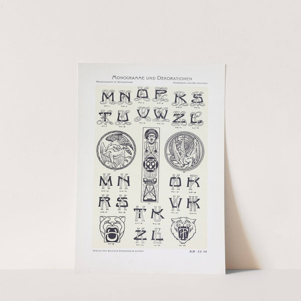 Monogrammes und Dekorationen Pl.094 (1908) by Wilhelm Diebener