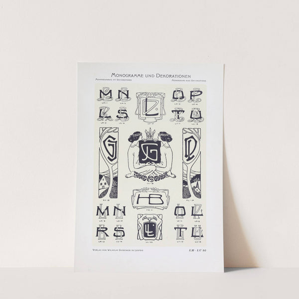 Monogrammes und Dekorationen Pl.095 (1908) by Wilhelm Diebener